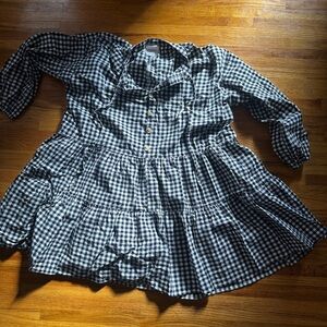 The Lullaby Club Black and White Gingham Avalon Dress
